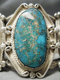 One Of The Best Vintage Native American Navajo Old Morenci Turquoise Sterling Silver Bracelet-Nativo Arts