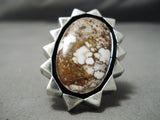 Important Vintage Native American Navajo Derrick Gordan Agate Sterling Silver Ring-Nativo Arts