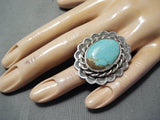 Amazing San Felipe 8 Turquoise Sterling Silver Ring Native American-Nativo Arts