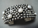 Unbelievable Navajo Pearl Sterling Silver Bracelet Native American-Nativo Arts