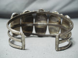 George Begay Vintage Native American Navajo Morenci Turquoise Sterling Silver Bracelet-Nativo Arts