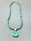 Viv Barbone Vintage Native American Navajo Royston Turquoise Sterling Silver Necklace-Nativo Arts