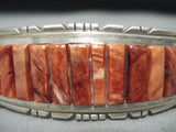 Important Vintage Native American Navajo Spiny Oyster Sterling Silver Inlay Bracelet-Nativo Arts