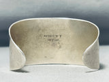 Native American Completely Hand Etched Vintage Sterling Silver Brick Wall Bracelet-Nativo Arts