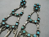 Amazing Vintage Zuni Native American Sterling Silver Earrings Old-Nativo Arts