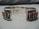 Tremendous Vintage Native American Navajo Emma Spencer Sterling Silver Bracelet Cuff-Nativo Arts