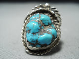 Superb Vintage Native American Navajo Turquoise Sterling Silver Ring-Nativo Arts