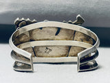 Important Alonzo Hustitto Vintage Native American Zuni Inlay Sterling Silver Bracelet-Nativo Arts