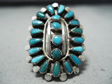 Wonderful Very Rare Vintage Native American Navajo Turquoise Sterling Silver Ring-Nativo Arts