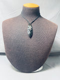 Amazing Native American Navajo Turquoise Sterling Silver Toad Arrowhead Choker-Nativo Arts