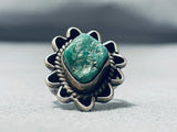 Outstanding Vintage Native American Navajo Cerrillos Turquoise Sterling Silver Ring-Nativo Arts