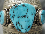Big Best Vintage Native American Navajo Natural Turquoise Sterling Silver Bracelet Cuff Old-Nativo Arts