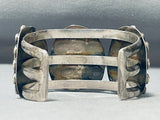 Museum Swirl Vintage Native American Navajo Blue Turquoise Sterling Silver Bracelet-Nativo Arts