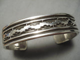 So Thick Heavy Vintage Navajo Sterling Silver Native American Bracelet-Nativo Arts