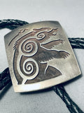 Best Vintage Native American Hopi Sterling Silver Bear Bolo Tie-Nativo Arts
