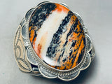 One Of Best Ever Vintage Native American Navajo Museum Petrified Wood Sterling Silver Bracelet-Nativo Arts