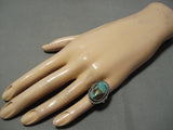 Magnificent Vintage Native American Navajo Domed Royston Turquoise Sterling Silver Ring-Nativo Arts