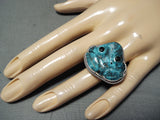 Frog Turquoise Native American Navajo Ben Begaye (d.) Sterling Silver Ring-Nativo Arts