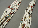 Native American Important Coriz Family Santo Domingo Turquoise Shell Necklace-Nativo Arts