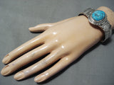 Fascinating Navajo Native American Turquoise Sterling Silver Bracelet-Nativo Arts