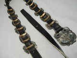 Important Martha Cayatineto Sterling Silver Vintage Native American Navajo Concho Belt-Nativo Arts