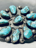Museum 129 Gram Vintage Native American Navajo Turquoise Sterling Silver Bracelet Old-Nativo Arts