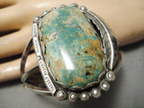 Towering Vintage Native American Navajo Royston Turquoise Sterling Silver Bracelet Old-Nativo Arts