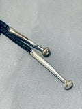 Top Five Inlayers Native American Navajo Turquoise Sterling Silver Bolo Tie-Nativo Arts