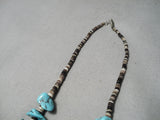 Superior Vintage Native American Navajo Turquoise Nugget Sterling Silver Shell Necklace-Nativo Arts