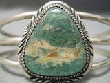 Striking Vintage Native American Navajo Royston Turquoise Sterling Silver Bracelet-Nativo Arts