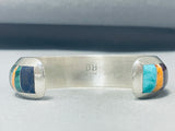 Astonishing Vintage Native American Navajo Turquoise + Multi Sterling Silver Bracelet-Nativo Arts