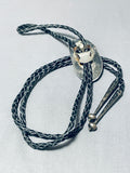 Jackson Seibert Vintage Native American Navajo Spiderweb Turquoise Sterling Silver Bolo Signed-Nativo Arts