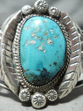 Stellar Vintage Native American Navajo Old Morenci Turquoise Sterling Silver Bracelet-Nativo Arts