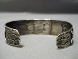 Early 1900's Vintage Native American Navajo Cerrillos Turquoise Sterling Silver Bracelet Old-Nativo Arts
