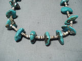 Outstanding Vintage Native American Navajo Royston Kingman Turquoise Heishi Necklace-Nativo Arts