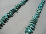 Native American Fantastic Vintage Santo Domingo Kingman Turquoise Sterling Silver Necklace Old-Nativo Arts