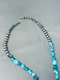 Fabulous Native American Navajo Turquoise Sterling Silver Necklace-Nativo Arts