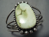 Huge Vintage Native American Navajo Orvil Jack Turquoise Sterling Silver Bracelet Old-Nativo Arts