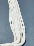 Native American Authentic Coriz Santo Domingo White Shell Heishi Expert Wrap Necklace-Nativo Arts