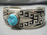 Astounding Vintage Navajo Rug Sterling Silver Native American Bracelet-Nativo Arts