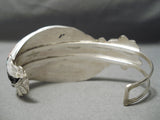 Intricate!! Zuni Native American Hand Carved Turquoise Sterling Silver Bracelet-Nativo Arts
