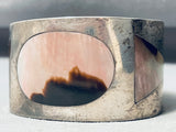 The Most Unique Vintage Pink Shell Inlay Sterling Silver Bracelet-Nativo Arts
