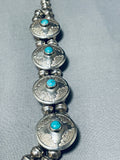 Tremendous Vintage Hopi/ Navajo Turquoise Sterling Silver Necklace-Nativo Arts