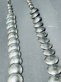 Extraordinary Native American Navajo Sterling Silver Basket Bead Concho Necklace-Nativo Arts
