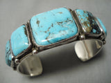Important Vintage Native American Navajo Fiero Turquoise Sterling Silver Bracelet-Nativo Arts