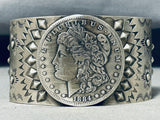 Massive Coin Signed San Felipe Sterling Silver Dollar Bracelet-Nativo Arts