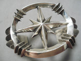 Important Vintage Native American Navajo North Star Aaron Anderson Sterling Silver Bracelet-Nativo Arts