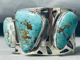 Extraordinary Native American Navajo 8 Turquoise Sterling Silver Bracelet-Nativo Arts