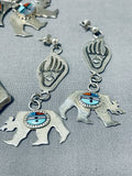 One Of The Best Inlay Vintage Native American Navajo Turquoise Sterling Silver Necklace Set-Nativo Arts