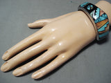 Best Al Yellowhorse Vintage Native American Navajo Spiderweb Turquoise Sterling Silver Bracelet-Nativo Arts
